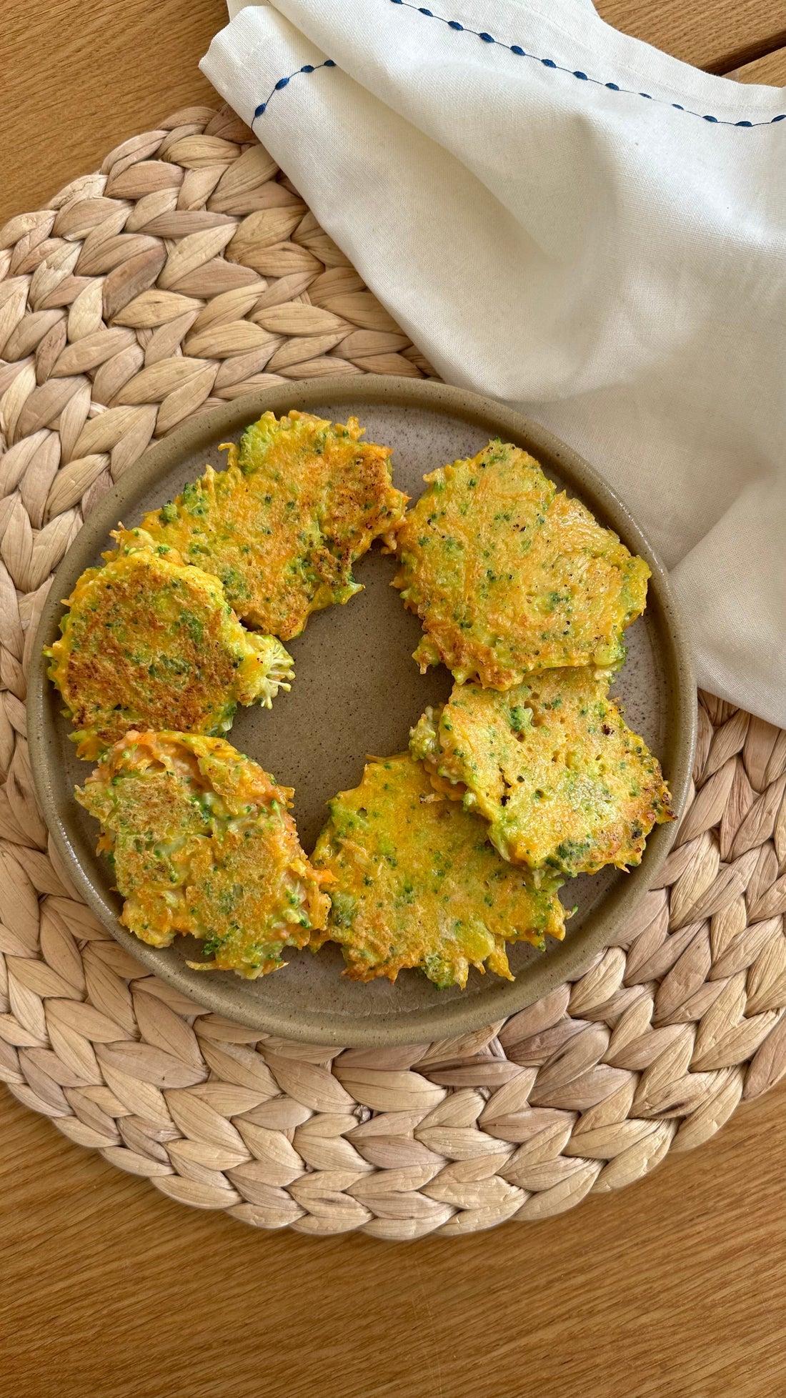 Broccoli/gulerods pandekager